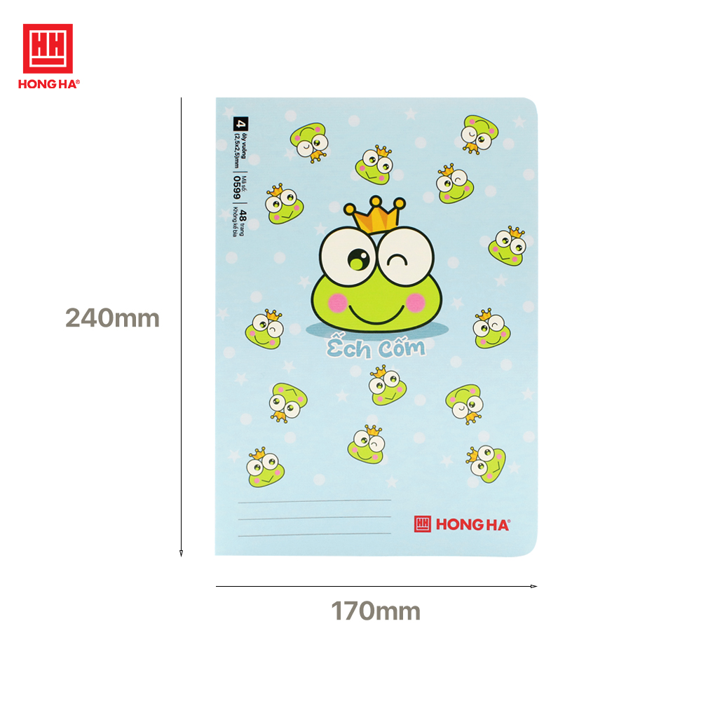 Vở 4 ô ly 48 trang Hồng Hà Ếch cốm định lượng 100gsm - 0599