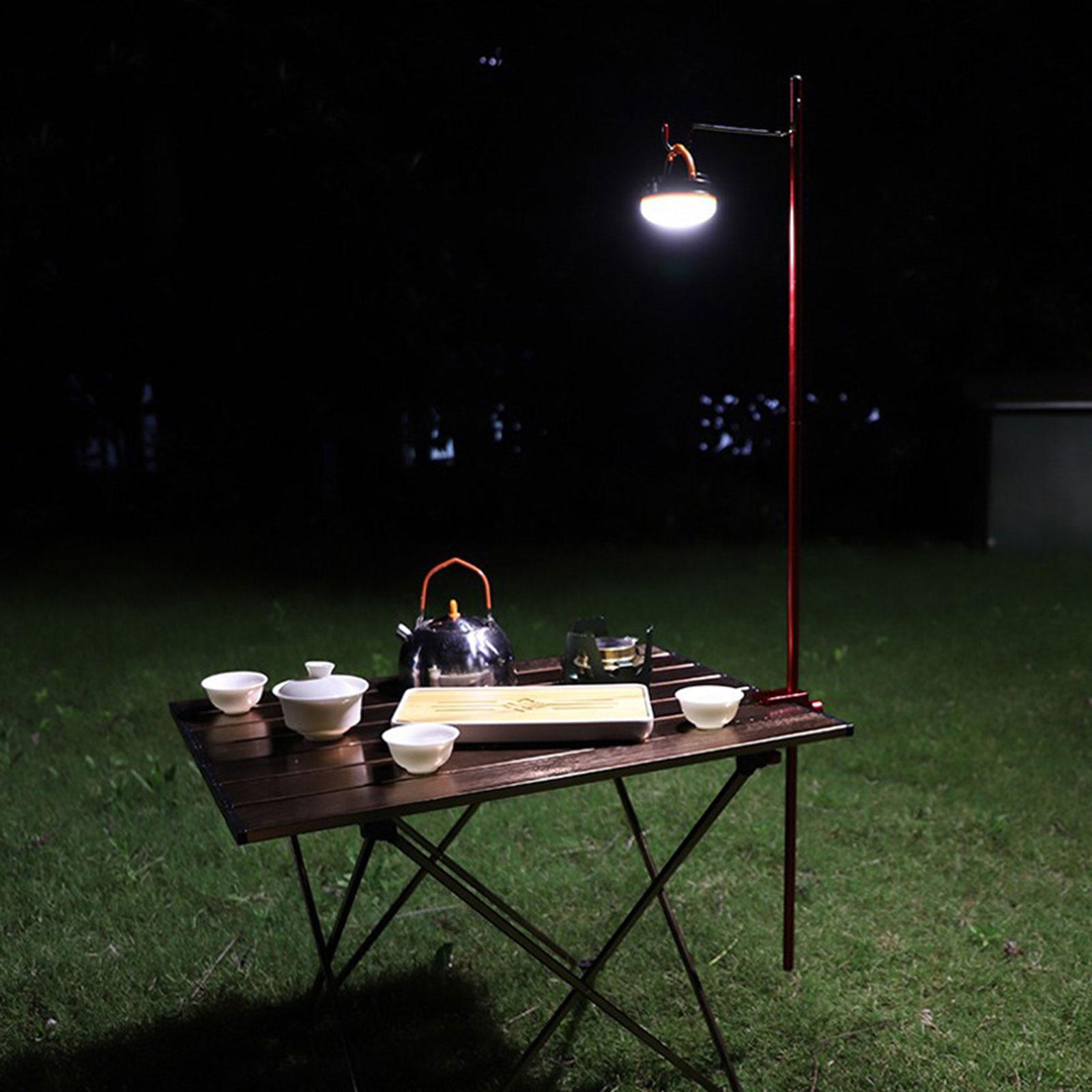 Outdoor Lamp Pole, Camping Lantern Stand Hanging Tent Light Holder Multifunction Light Stand Hanger Lamp Hook Stand for Fishing, BBQ, Garden