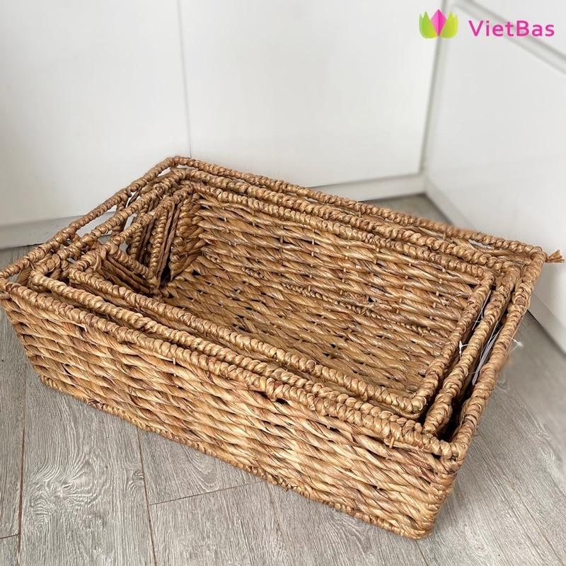 Khay lục bình VIETBAS hình chữ nhật MAU83