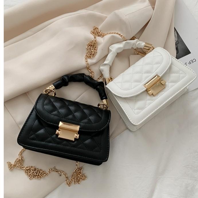 Túi Xách Mini Có Dây Đeo Chéo Quai Nhúm 19CM Cực Hot
