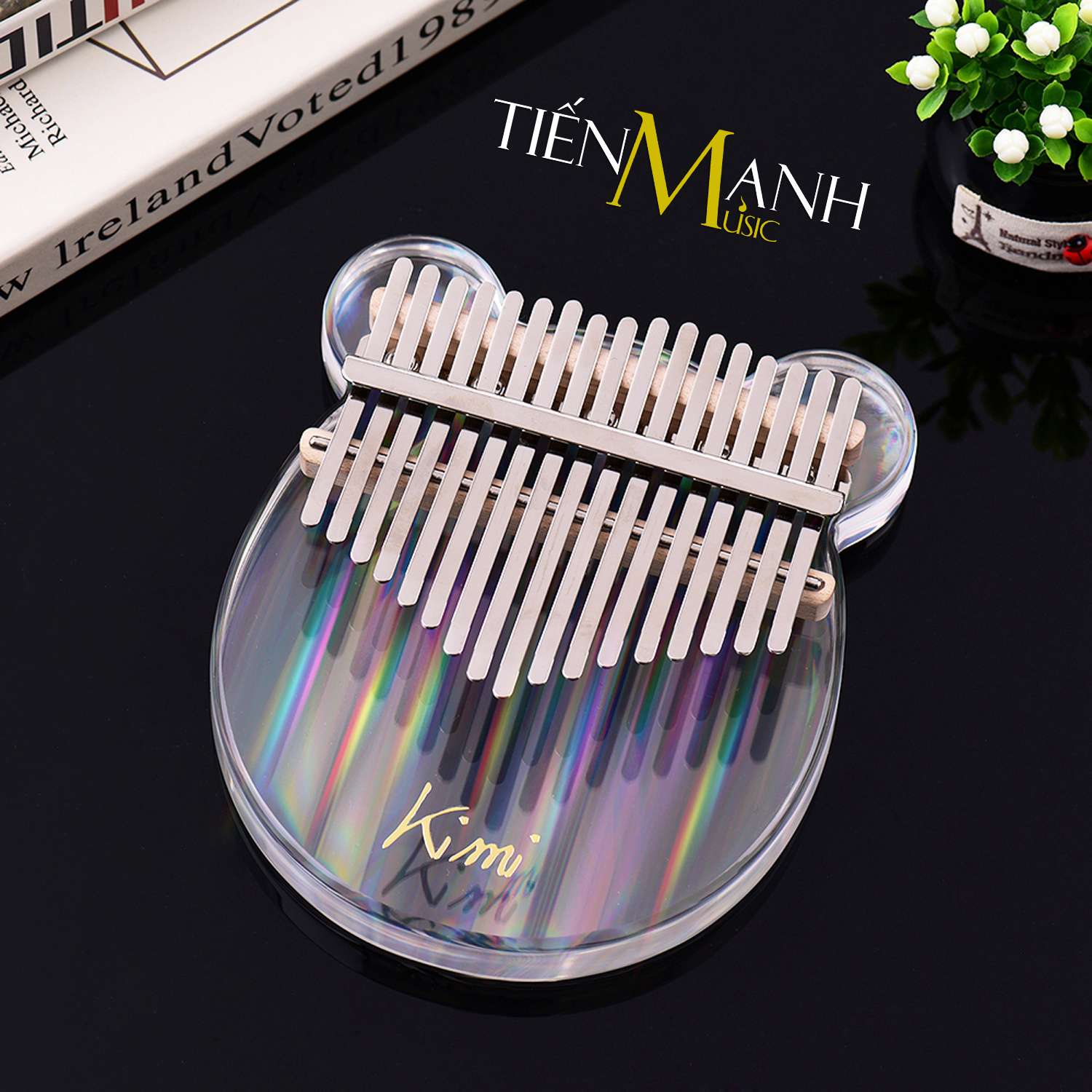 Đàn Kalimba Kimi M10S Màu Cầu Vồng Rainbow - 17 Phím Acrylic Trong Suốt M-10S (Hộp cứng chống sốc, Búa chỉnh âm, Sticker dán note, Khăn lau, Sách học) - Kèm Móng Gảy DreamMaker