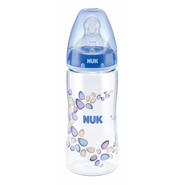 Bình Sữa PA Núm Ti 300ml Silicone S1 Nuk NU21473 (Size M) - Màu Ngẫu Nhiên