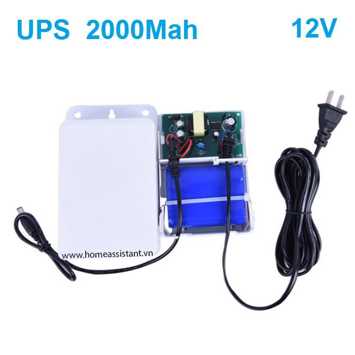 Bộ Đổi Nguồn Lưu Điện UPS Cho Camera Đồ Điện Tử 12V 2000Mah UPS02