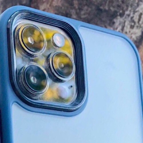 Hình ảnh Ốp lưng cho iPhone 13 Pro Max hiệu Likgus nhám Tpu viền màu blue chống vân tay (Không ố màu) - Hàng nhập khẩu