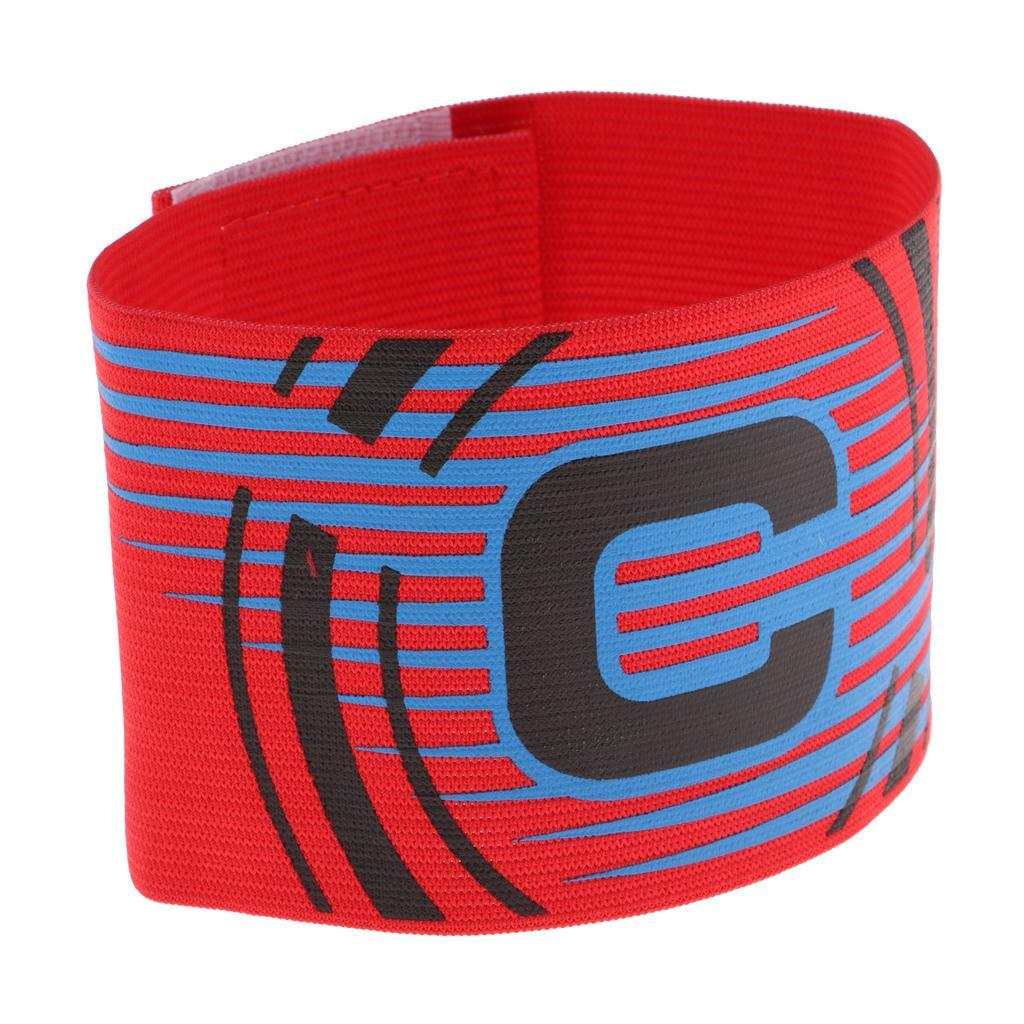 Football Soccer Captain Armband, Elastic Captains Armband for Adult Youth One Size, Stripe Design