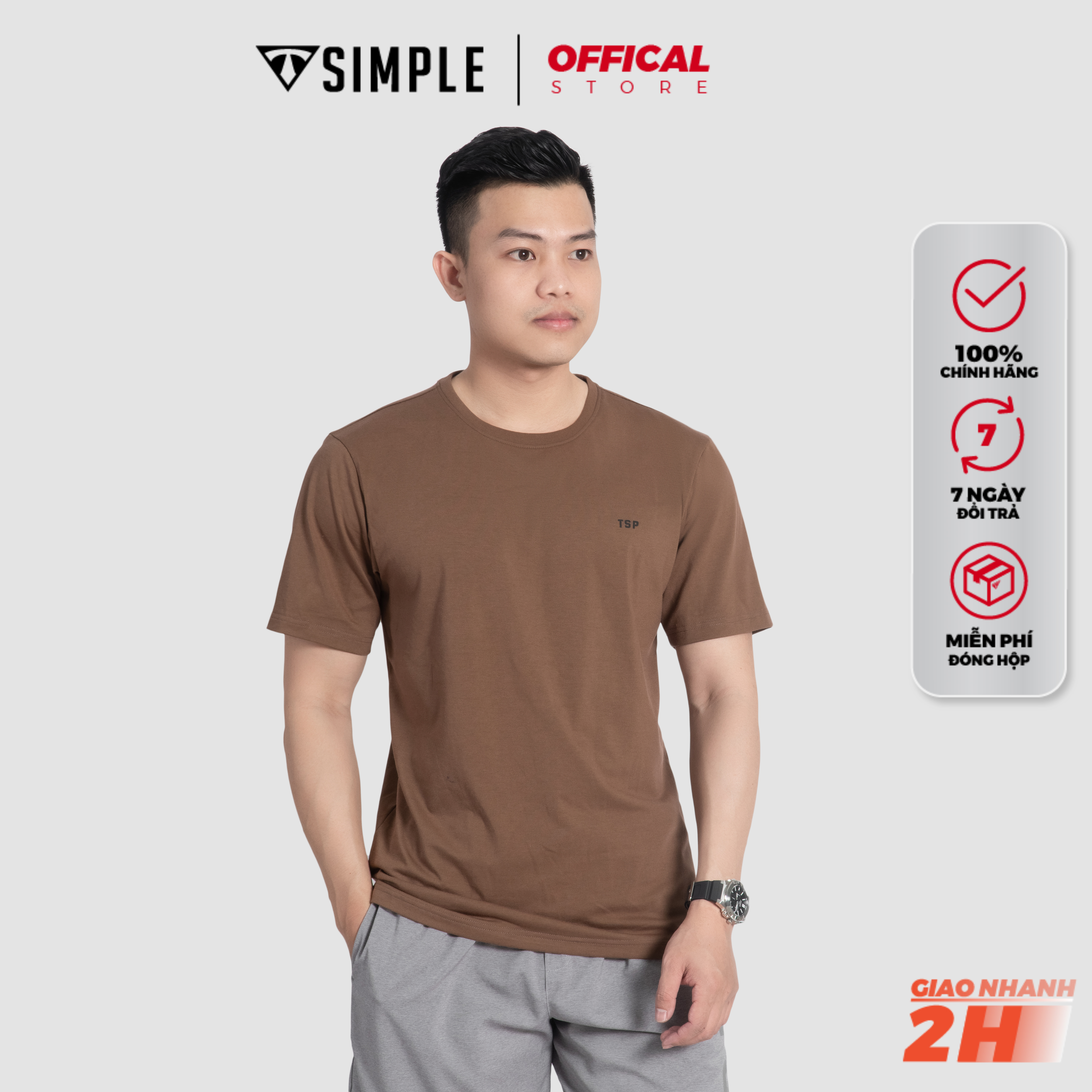 Áo Thun Nam Cổ Tròn TSIMPLE phông trơn tay ngắn vải Cotton cao cấp chống nhăn chuẩn form MSSATTCX