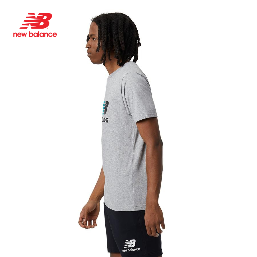 Áo thun thời trang nam New Balance LIFESTYLE T-SHIRT M ATHLETIC GREY - MT23904AG (form quốc tế)
