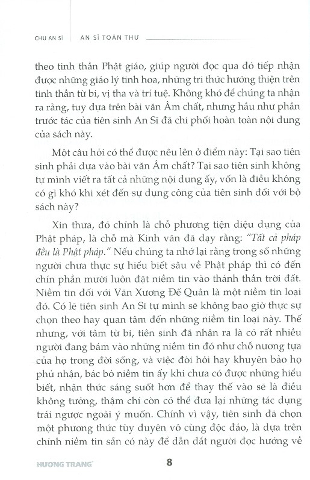 An Sĩ Toàn Thư - Khuyên Người Tin Sâu Nhân Quả - Quyển Thượng