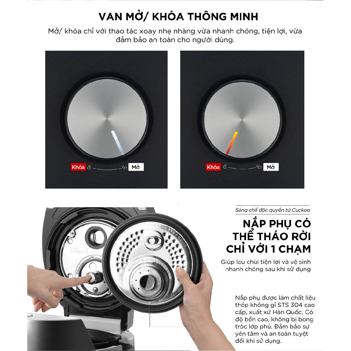 Nồi cơm áp suất cao tần Cuckoo 1.08 lít CRP-LHTR0609F - Hàng chính hãng