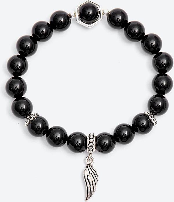 Vòng tay đá thiên thạch phối cánh bạc Ngọc Quý Gemstones