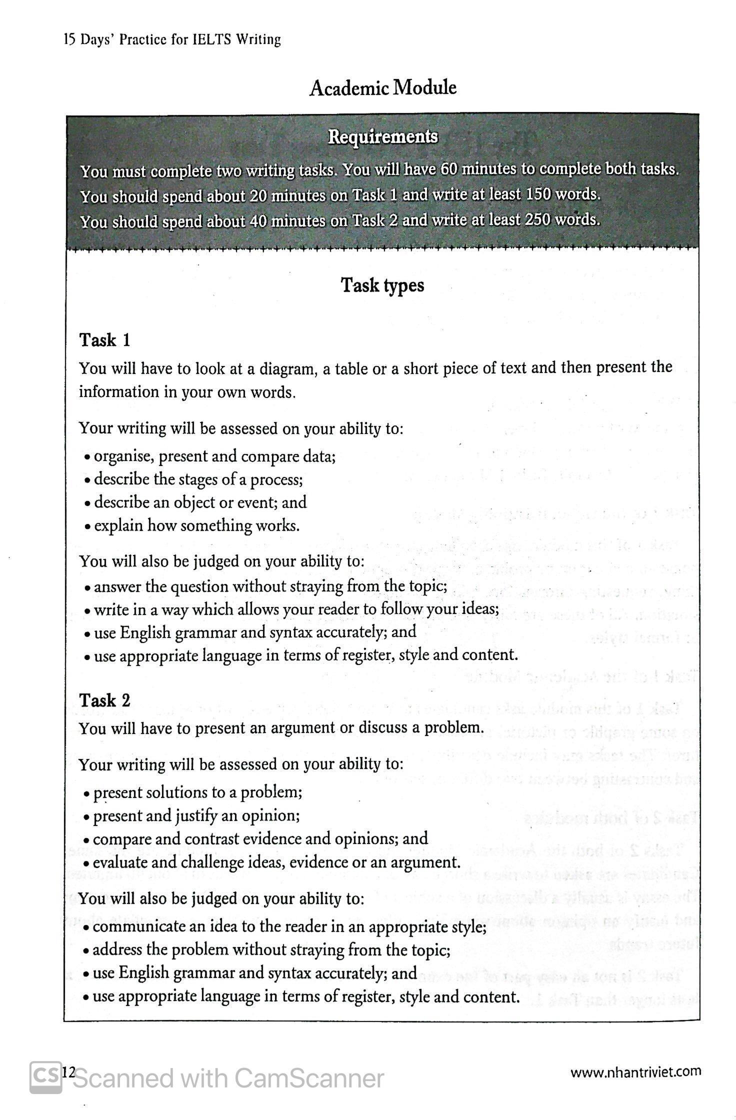 15 Days' Practice For IELTS Writing (Tái Bản)