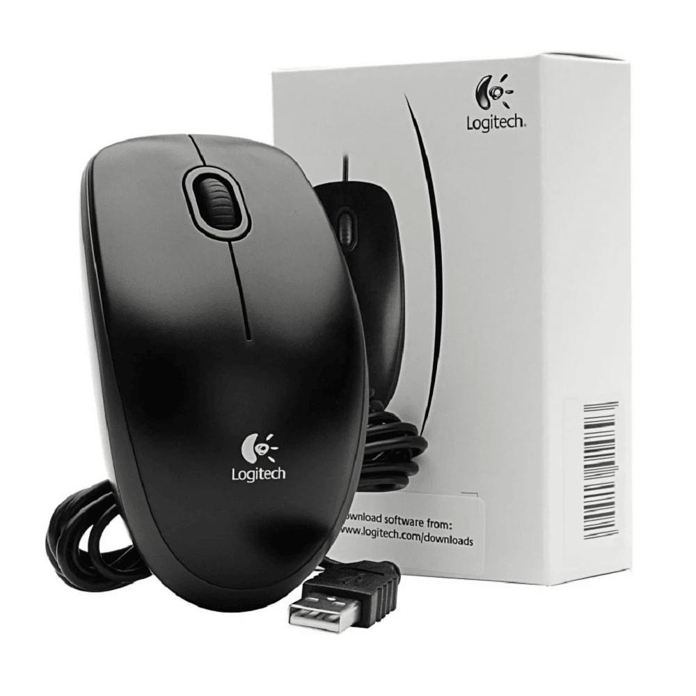 Chuột máy tính Logitech B100 Đen - Hàng Chính Hãng