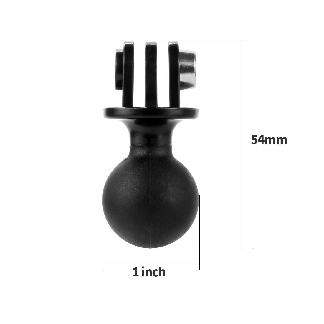 Bộ chuyển đổi cơ sở đầu ba chân ba chân 1 inch cho GoPro 360 độ xoay đầu bóng máy ảnh máy ảnh gắn giá đỡ