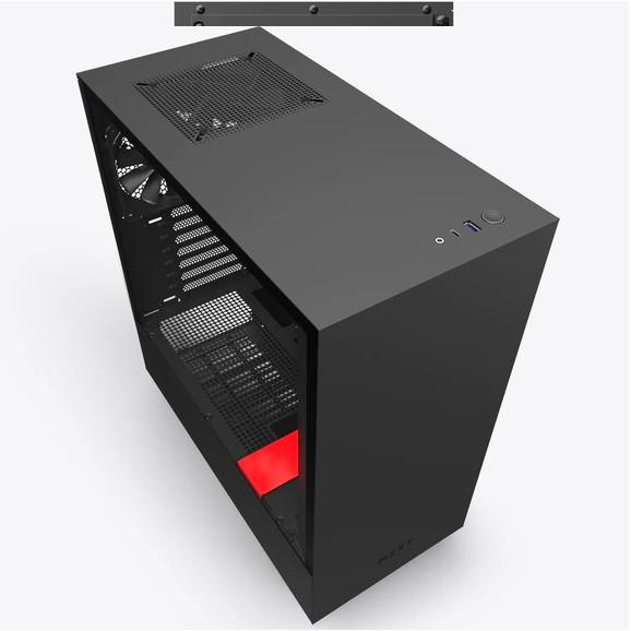 Vỏ Case Máy Tính NZXT H510 Màu Đen Đỏ- Hàng Chính Hãng