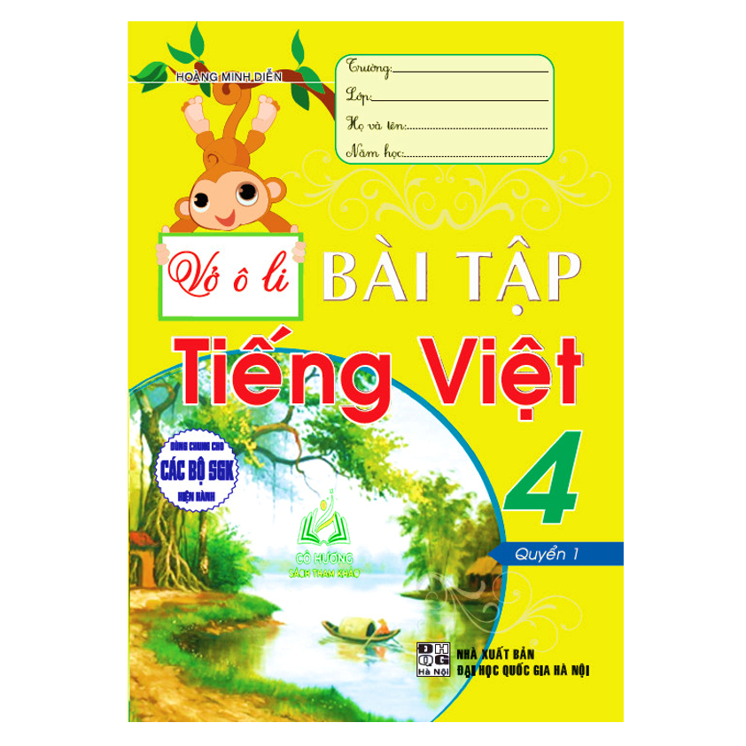 Ách - Combo Vở ô li bài tập tiếng việt 4 - tập 1 + 2