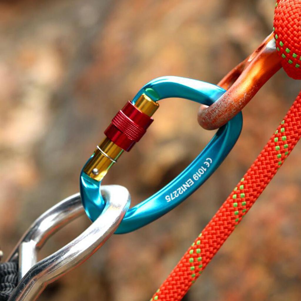 Mountaineering Climbing Equipment Carabiner Screw Lock 25KN