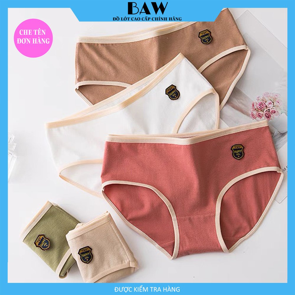 Bộ 5 Quần Lót Cotton dễ thương mềm mại tôn dáng, Hàng xuất nhập thương hiệu Baw mẫu QLN01