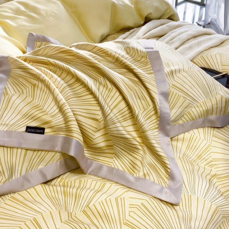 Bộ lụa tencel 60S Mảkcross họa tiết sang trọng 4 món