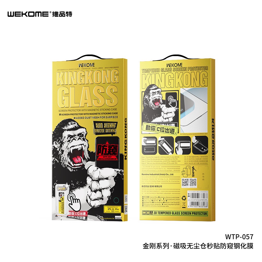 Kính cường lực KingKong bảo vệ màng loa WEKOME 034-057 cho iph- HÀNG CHÍNH HÃNG