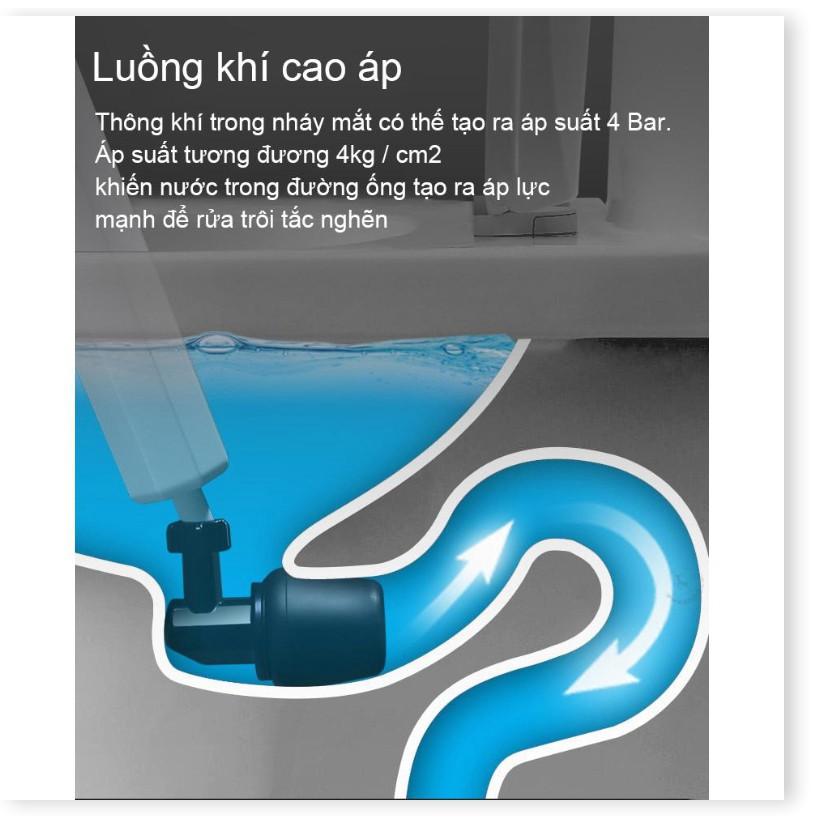 Máy thông tắc bồn cầu, bồn rửa chén với một nút ấn
