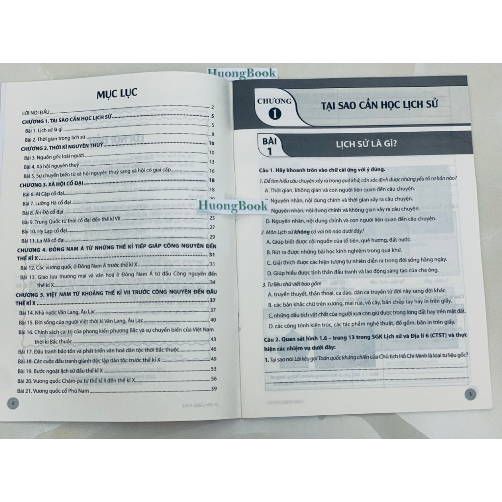 Sách - Combo 2 Vở thực hành Lịch sử và Địa lí 6