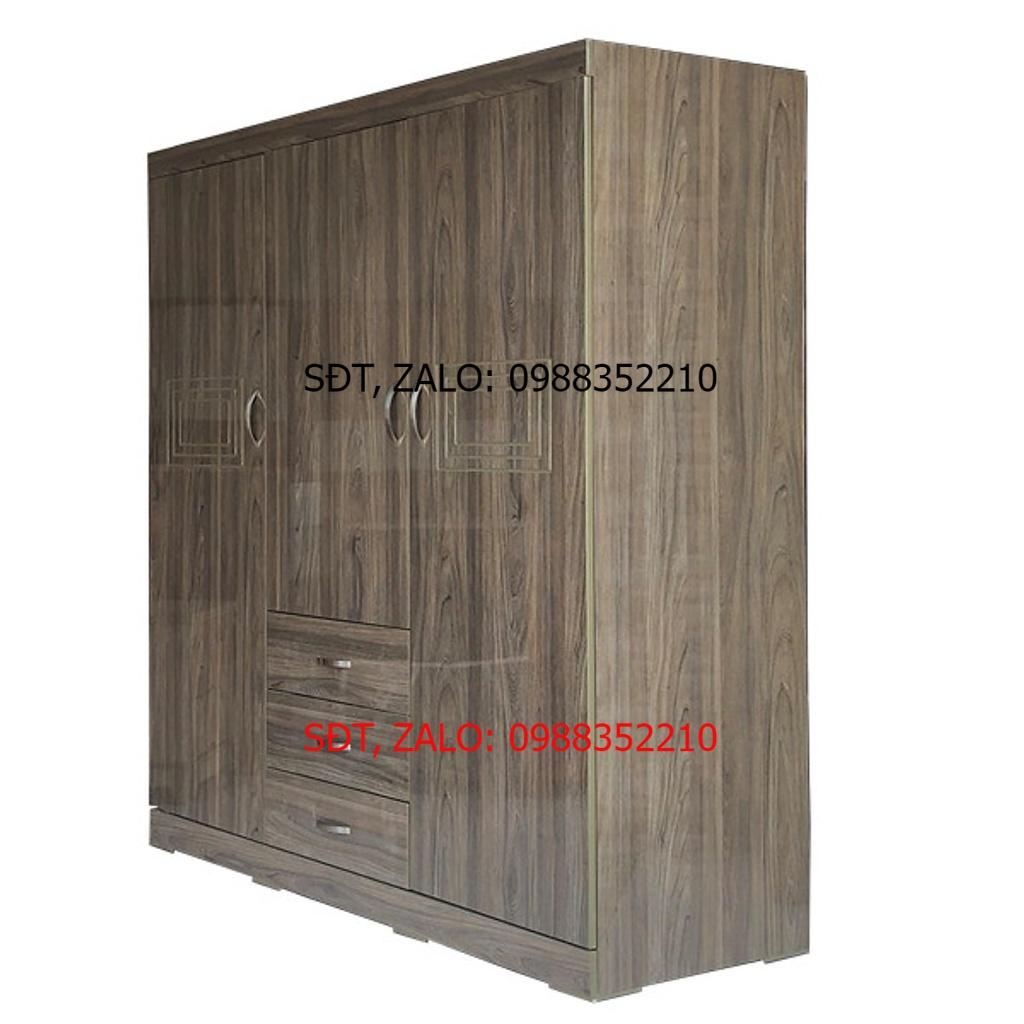 Tủ Áo Gỗ MDF Phủ Melamine 1m6 Màu tủ gỗ