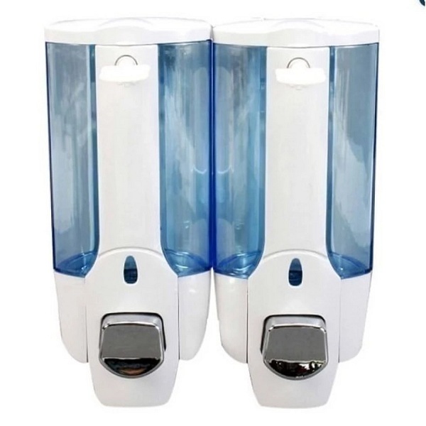 Hộp xà bông nhấn hai bình treo trường cao cấp