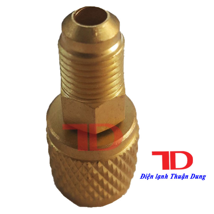 Đầu chuyển đổi gas R410A, đầu đực phi 6 chuyển sang đầu cái phi 8