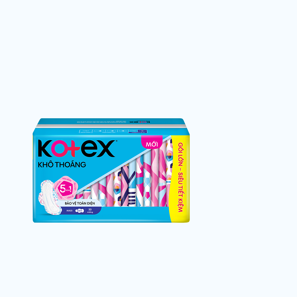 Băng vệ sinh ban ngày khô thoáng dày cánh Kotex (20 miếng)