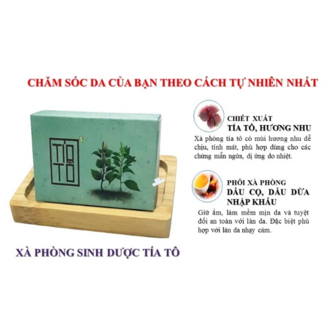 Xà bông Tía tô Sinh dược - 100g/ bánh