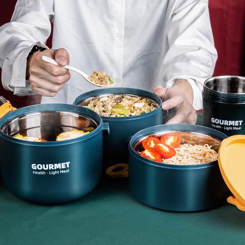 HỘP CƠM 3 TẤNG MỘT MÀU GOURMET MẪU MỚI SIÊU ĐẸP