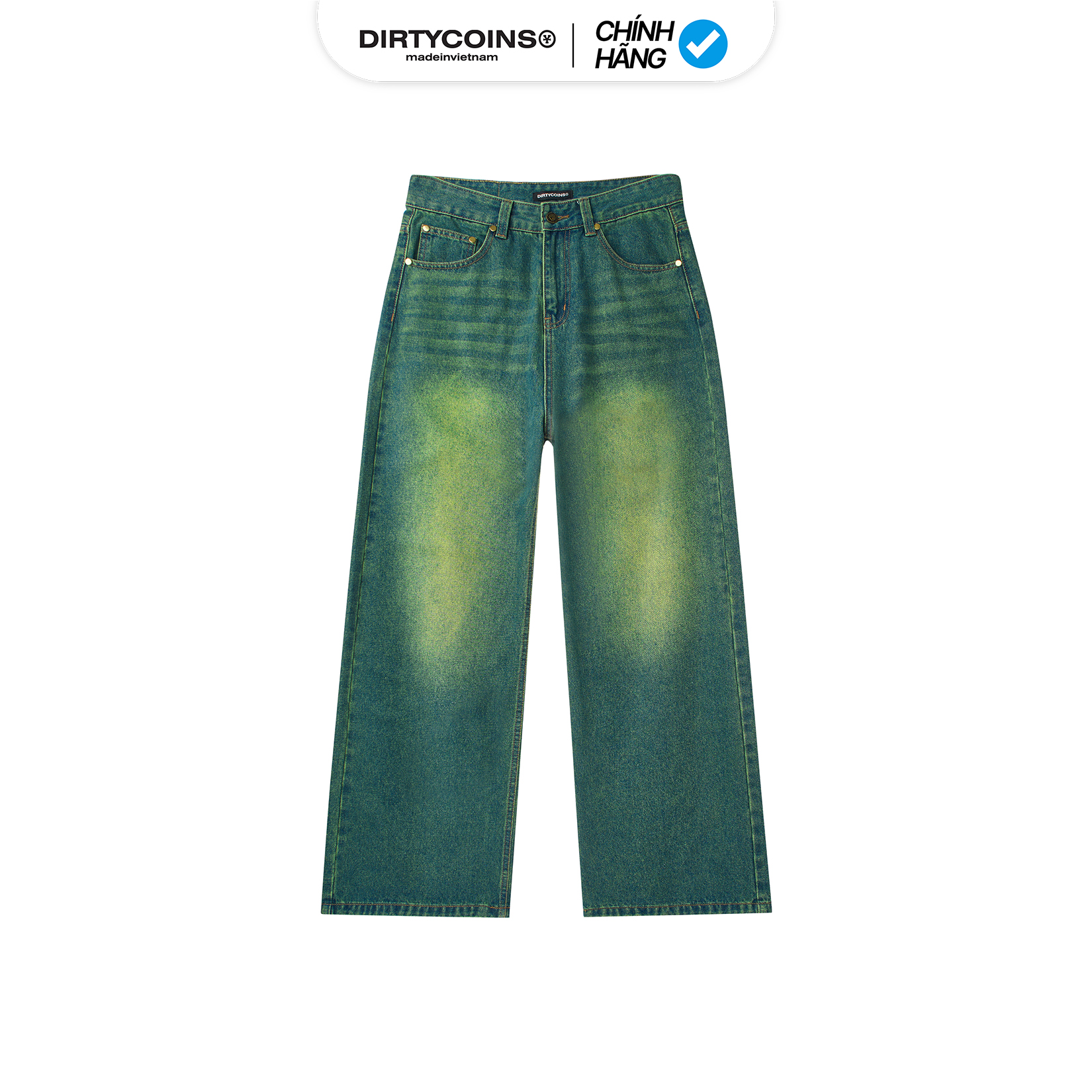 Quần DirtyCoins Baggy Jeans - Green Wash