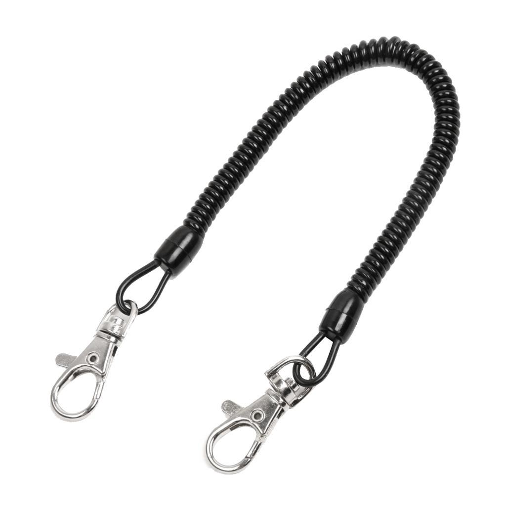 Elastic Fishing Lanyard Quick Release Holder And Mini Pin-on Retractor