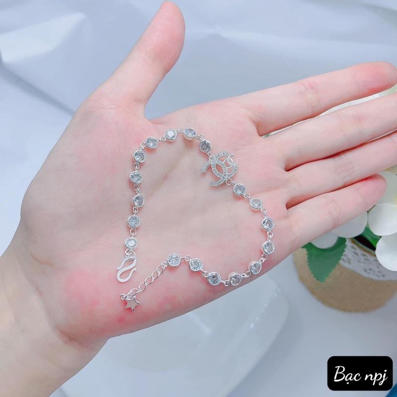 Lắc Tay nữ Bạc Ta , Vòng Tay X cách điệu ️ XINH XẮN ️ dành cho nữ -Bạc Npj