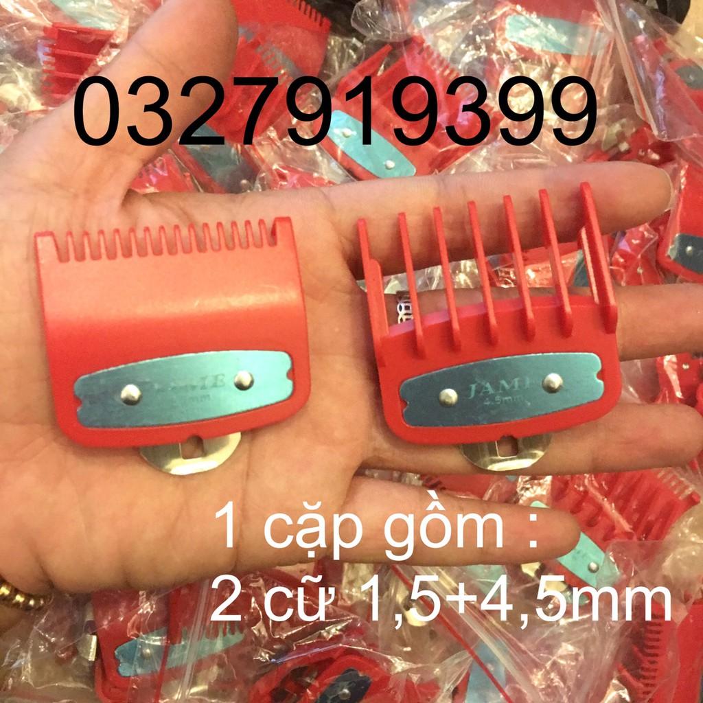 2 cữ tông đơ : 1,5mm + 4,5mm gá thép