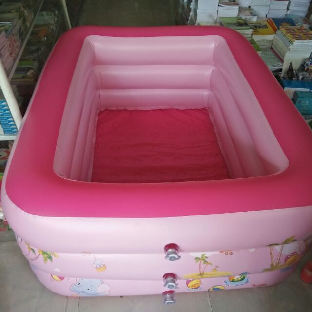 Bể bơi 3 tầng 180x140x60cm đáy chống trơn trượt an toàn cho bé (Giao mẫu ngẫu nhiên)