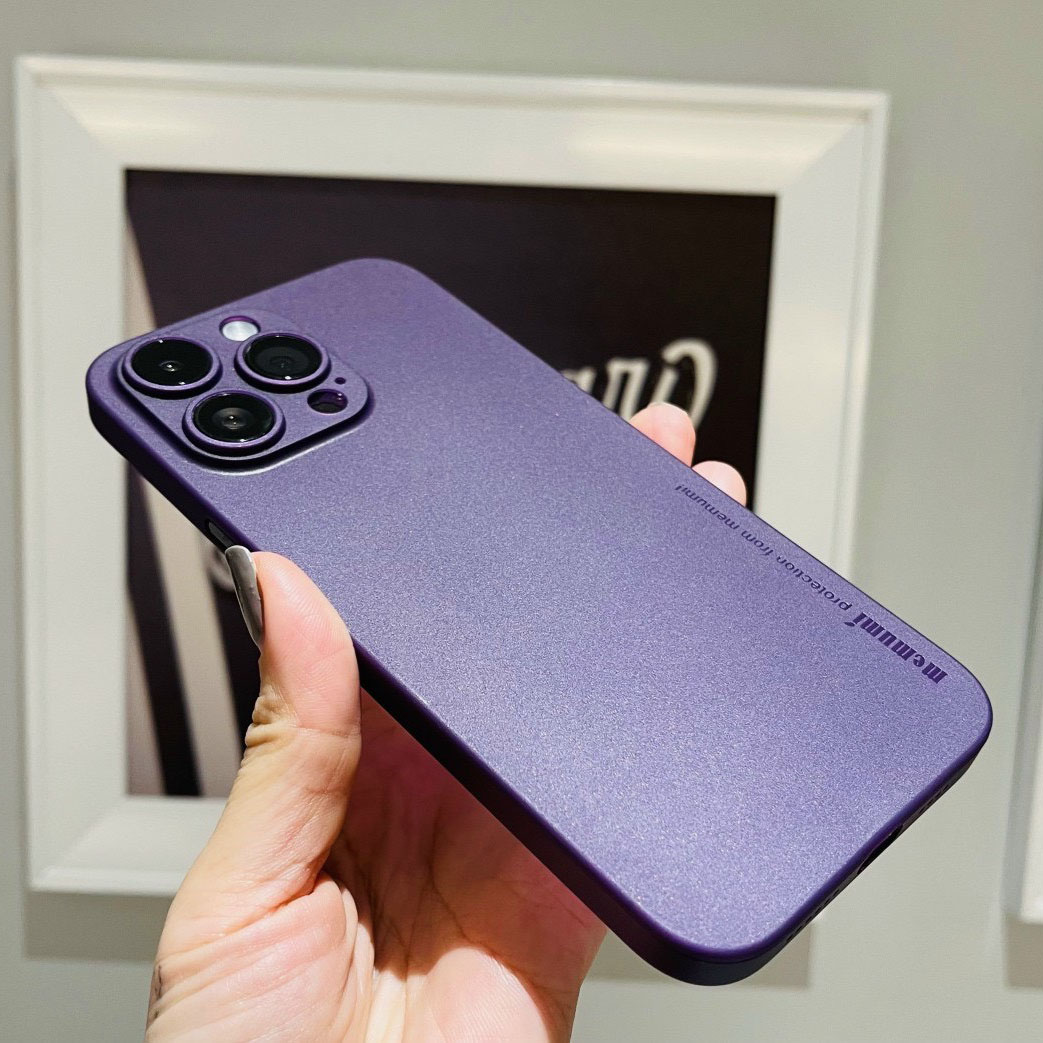 Ốp lưng Memumi siêu mỏng màu tím dành cho iPhone 14 Pro Max - hàng chính hãng