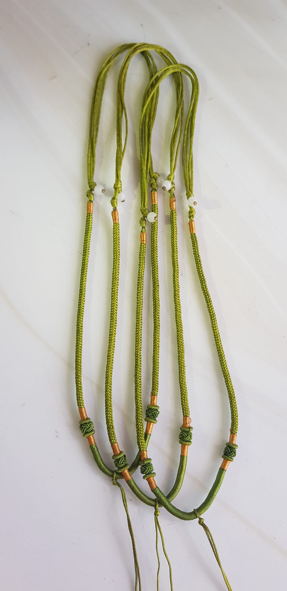 Sợi Dây Đeo cổ mới Xanh Lá Kiểu dạng rút đẹp Size 3mm x dài trồng cổ Anh Chị tự chỉnh theo ý 23cm - 30cm Phối với mặt Phật, mặt dây chuyền nam nữ đeo được hết rẻ đẹp ạ