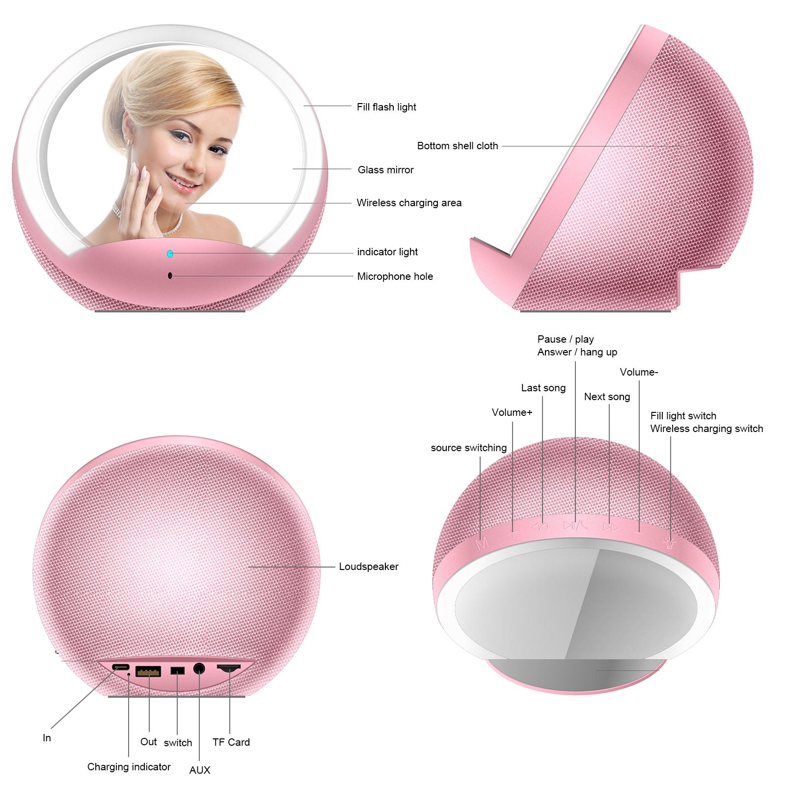 Loa bluetooth không dây có giá đỡ điện thoại