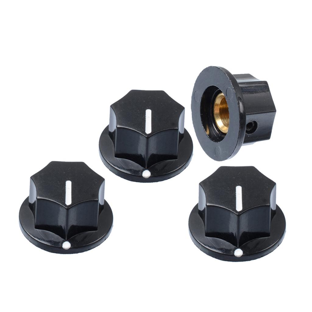 Sunnimix 4 Gói Tập Núm Vặn Điều Chỉnh Chiết Áp Nắp Cho Đàn Guitar Điện