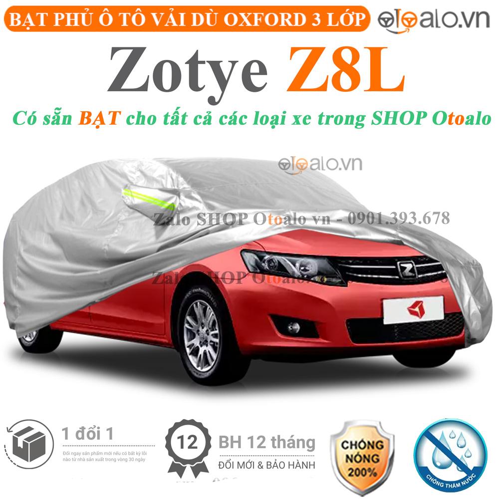 Bạt che phủ xe ô tô Zotye Z8L vải dù 3 lớp CAO CẤP BPXOT - OTOALO