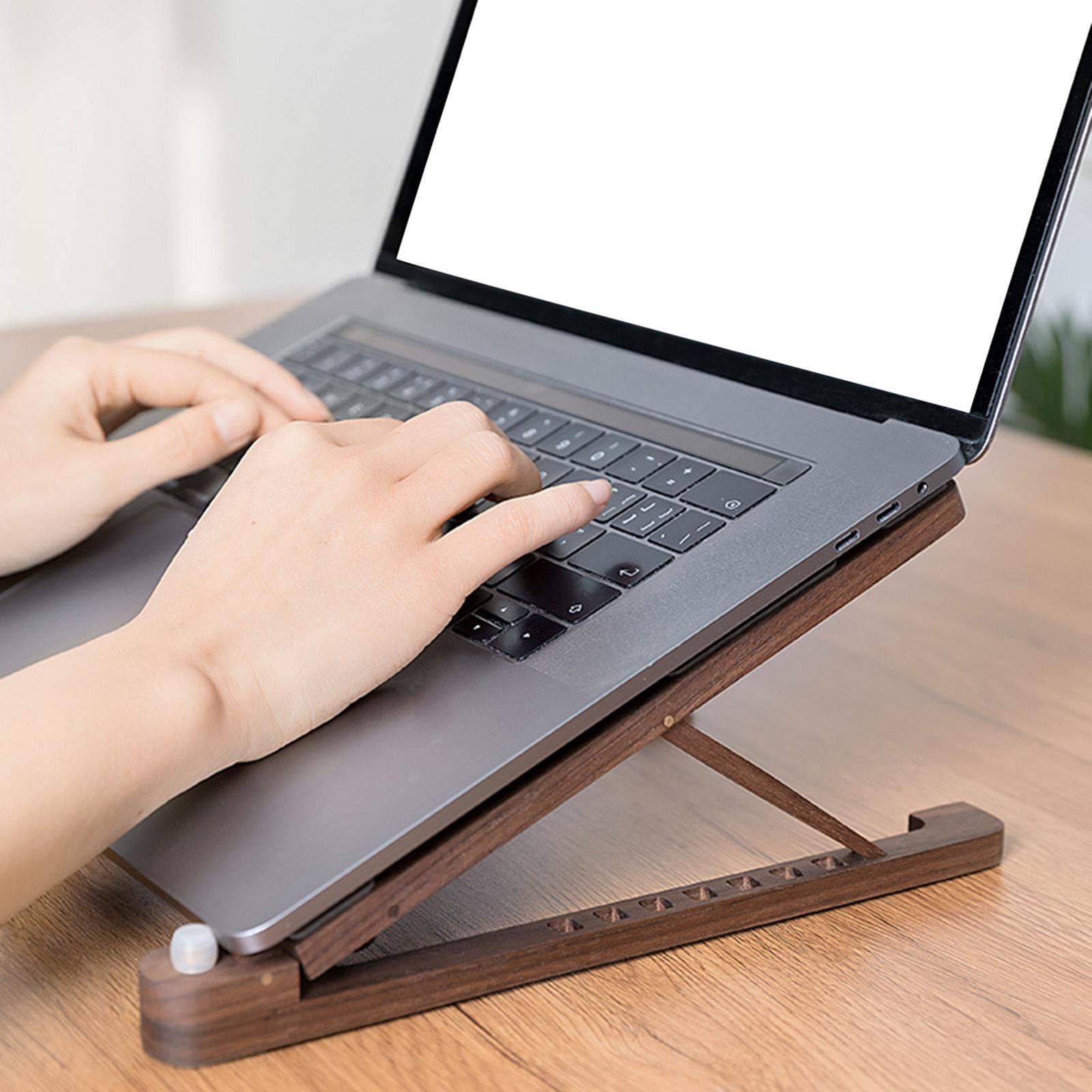 Laptop Stand Laptop Riser Holder Lightweight Folding Portable Universal 8 Height Adjustable Computer Stand Notebook Stand for Work Home Desk