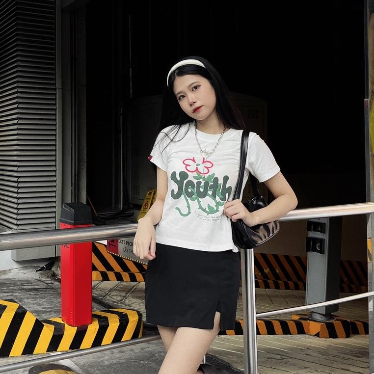 Áo Thun Nữ Baby Tee Ngắn Tay Dáng Vừa - Form Rộng &quot; &quot; 250gsm T-shirt Local Brand