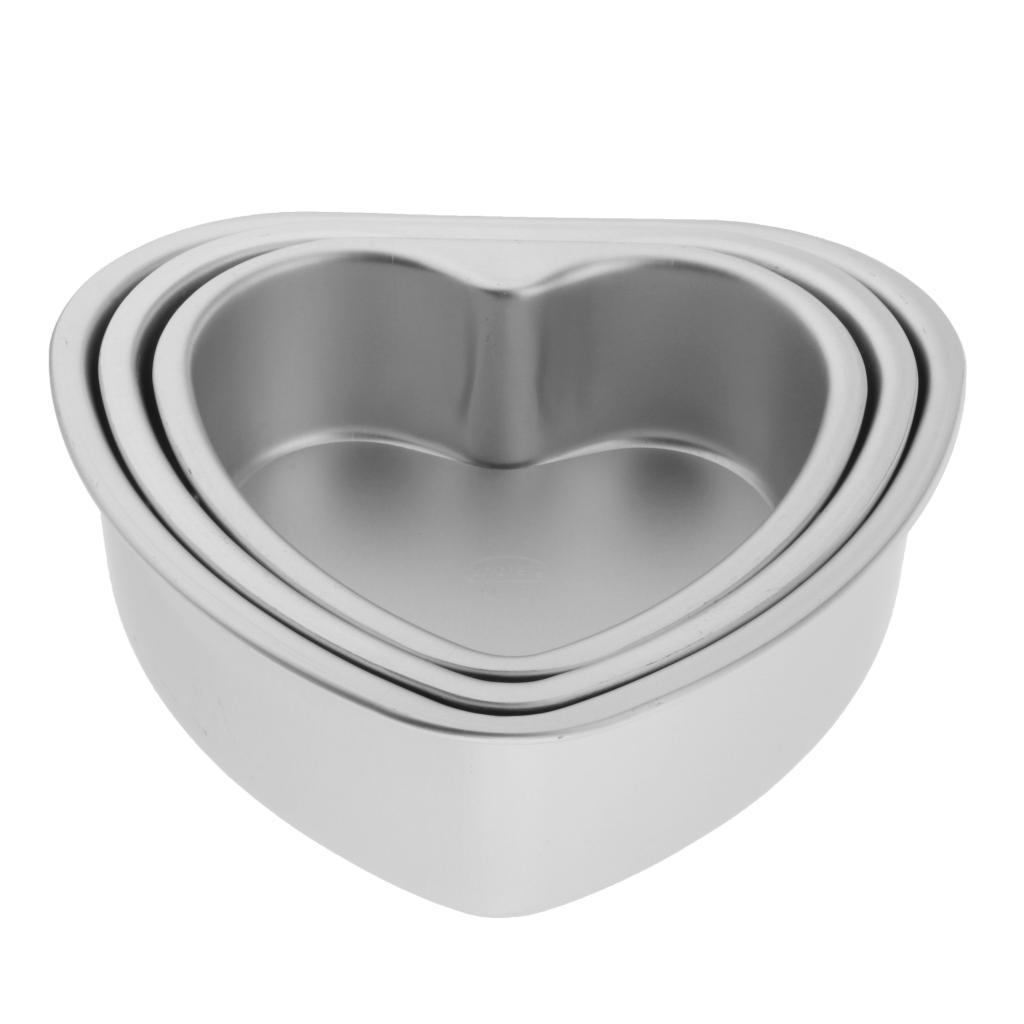 Heart Shaped Cake Pan with Removable Bottom Aluminum Wedding Baking Cake Tin Pan