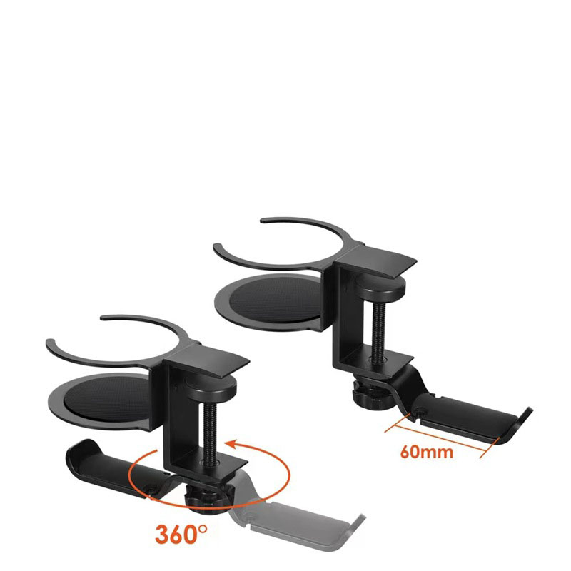 Giá Để Cốc Nước Kẹp Cạnh Bàn; Kẹp Đỡ Ly Nước; Giá Đở Giữ Tai Nghe Headphone; Kẹp Cốc Nước < 65mm
