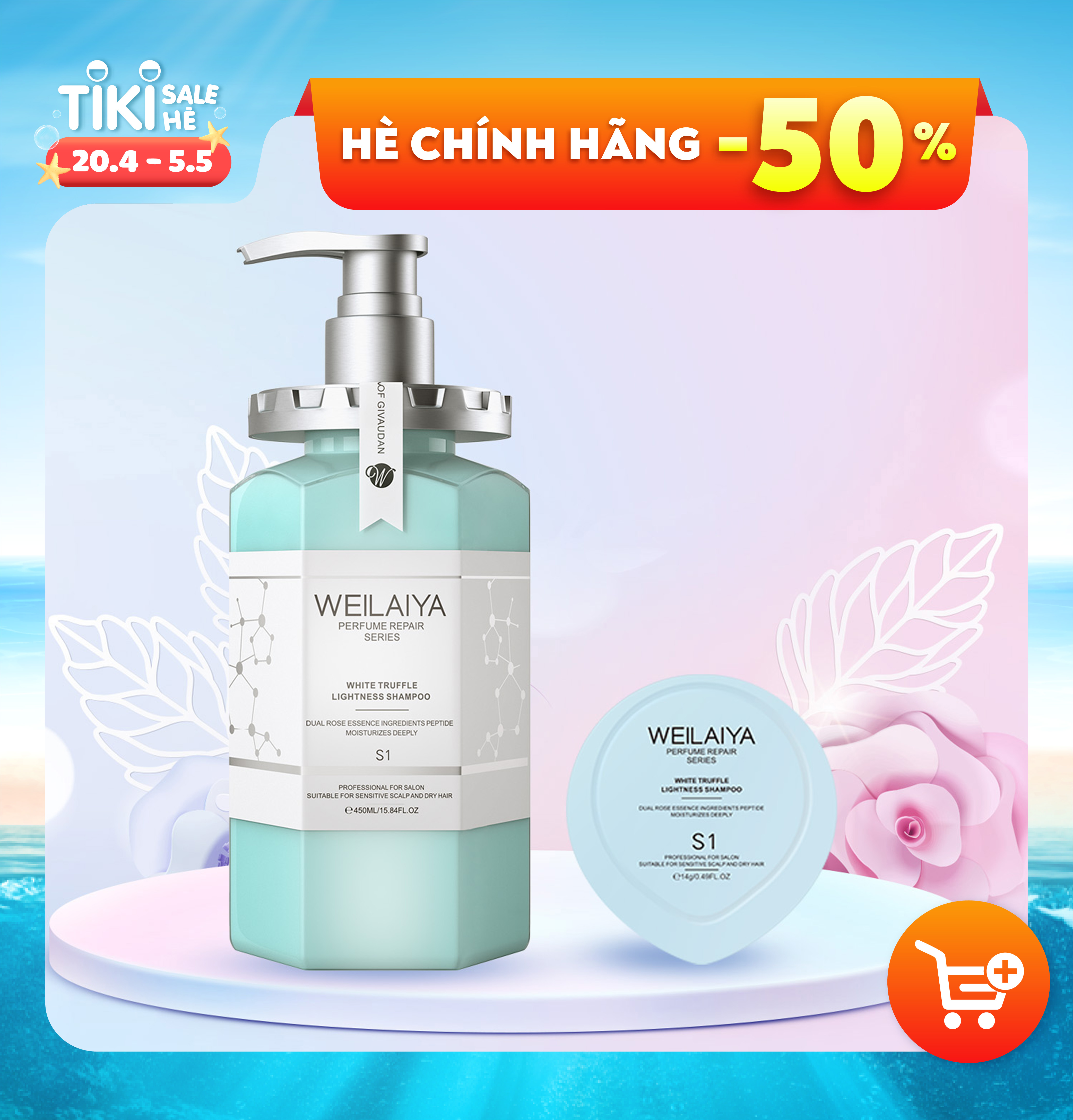 Dầu gội phục hồi đa tầng nấm truffle Weilaiya White Truffle Lightness Shampoo 450ml