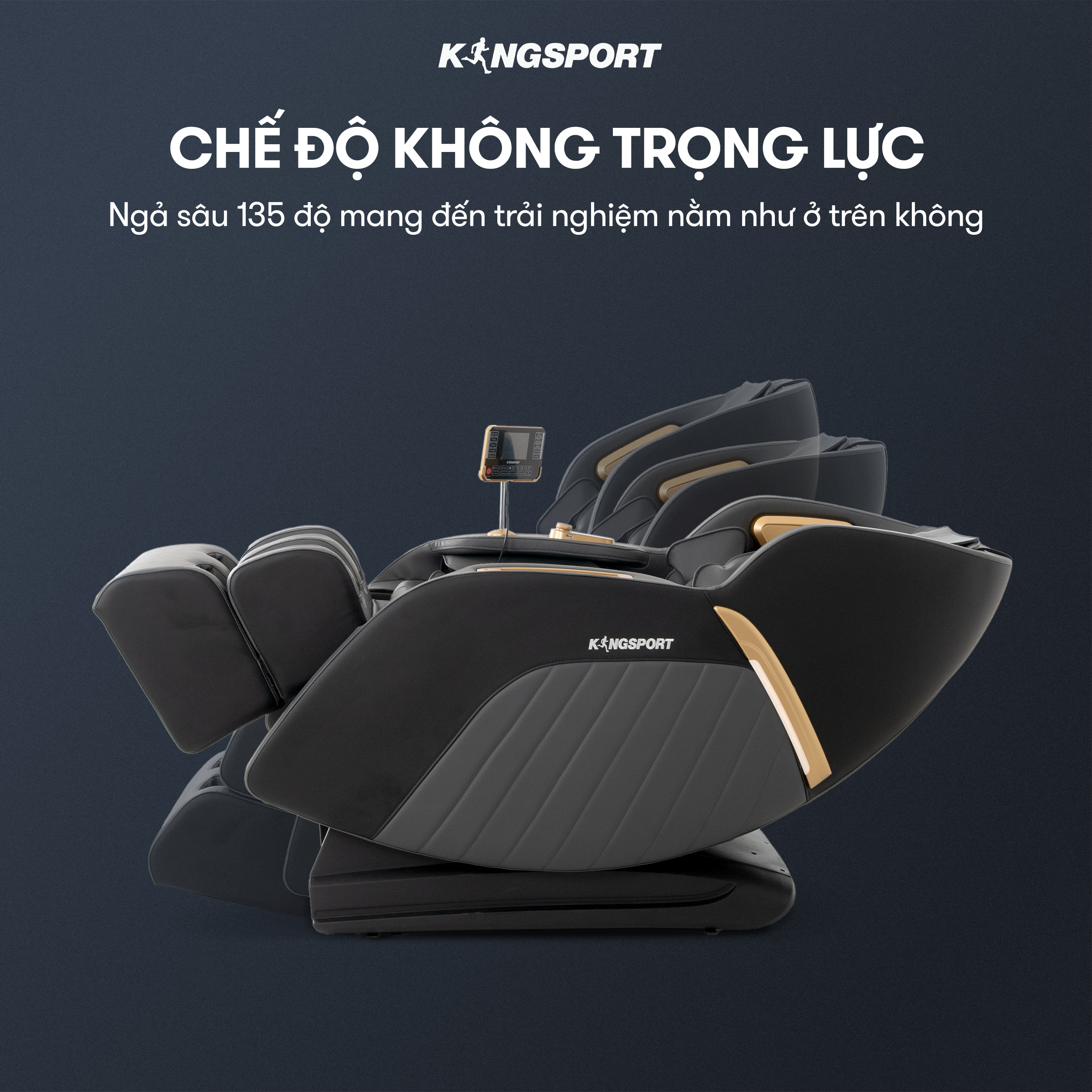 CHỈ GIAO MIỀN NAM I Ghế massage KINGSPORT G77 New màu sắc hiện đại, tích hợp điều khiển bằng giọng nói, khung ghế rộng rãi và thoải mái