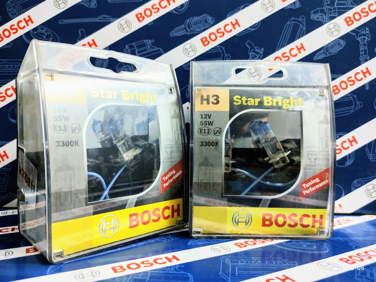 Bóng Đèn Tăng Sáng Bosch H3 12V 55W Star Bright 3300K