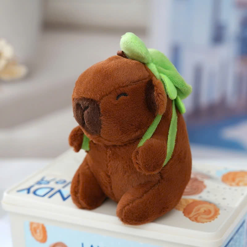Gấu Bông Chuột Capybara Đeo Túi Rùa - Capybara Đáng Yêu Quà Tặng Bạn Gái Đồ Chơi Nhồi Bông Cao Cấp 23cm