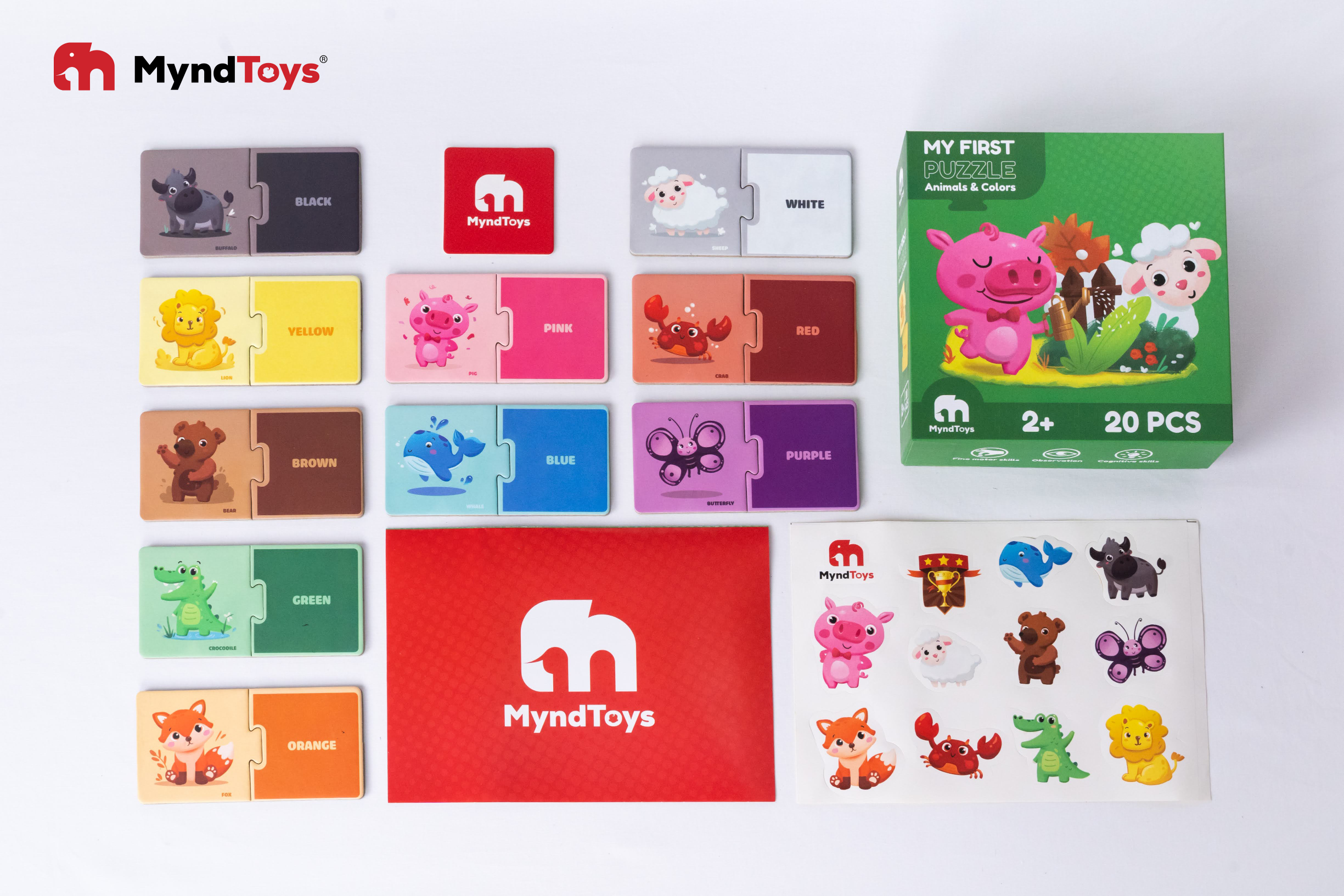 Đồ Chơi Xếp Hình MyndToys My First Puzzle - Animals and Colors Dành Cho Các Bé Trên 2 Tuổi